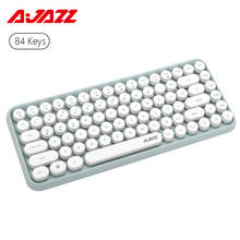 Беспроводная Bluetooth-клавиатура Ajazz 308i, 84 классические круглые клавиши, Беспроводная игровая клавиатура для Windows, Mac, Android, iOS, мультимедийная клавиша 2024 - купить недорого
