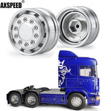 AXSPEED 1/2Pcs Metal 10 Spoke Front Wheel Rim Hub for 1:14 Tamiya Trailer Tractor Truck RC Car 2024 - buy cheap