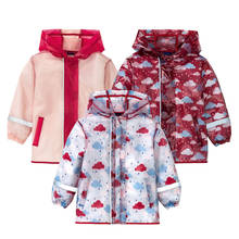 2019 Spring Jacket Girls Print Hooded Waterproof Rain Baby Boys Coats TPU Sport Kids Windbreaker Autumn Children Outerwear 2024 - buy cheap