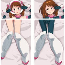 MMF-funda de almohada Boku no Hiro Akademia, personajes de My Hero Academia, ochaco uraraka e Izuku Midoriya, funda de almohada para el cuerpo, Dakimakura 2024 - compra barato