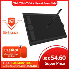 GAOMON M10K PRO 10 x 6.25 Inches Art Digital Graphic Tablet for Drawing Supports Tilt & Radial Function with 10 Shortcut Keys 2024 - buy cheap