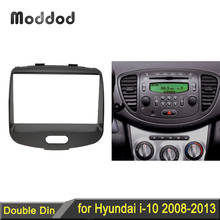 Fascia de Radio de coche de doble Din para Hyundai i-10 2008 +, Kit de Radio para salpicadero, ajuste de instalación, placa frontal embellecedora, Panel de DVD 2024 - compra barato