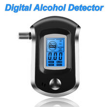 Black Portable Mini Breath Alcohol Tester Professional Police Digital LCD Screen AT6000 Alcohol Tester Breathalyzer 2024 - buy cheap