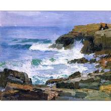 Pintura al óleo de paisaje marino con vistas al mar de Edward Henry Potthast, lienzo pintado a mano de alta calidad, arte para decoración del hogar 2024 - compra barato