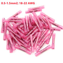 100/50PCS Red Electrical Heat Shrink Butt Crimp Terminals Waterproof Fully Insulated Seal Wire Connectors Assortment 22-16 AWG 2024 - buy cheap