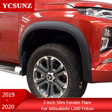 3 inch Slim Wheel Arch Fender Flare Mudguard For Mitsubishi L200 2019 2020 Triton Ram 1200 Strada Strakar Barbarian Double Cabin 2024 - buy cheap