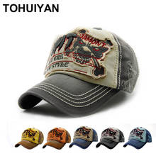 TOHUIYAN Washed Embroidery Baseball Cap For Men Retro Cotton Chapeau Snapback Hats Women Bone Hip Hop Caps Gorras Para Hombre 2024 - buy cheap