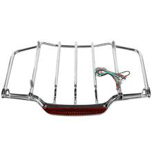 Motorcycle Chrome Top Luggage Rack w/ LED Light For Harley Touring Electra Glide Road King Road Glide Street Glide 2014-2022 18 2024 - buy cheap