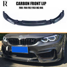 VRS Style Carbon Fiber Front Bumper Chin Lip for BMW F80 M3 Sedan F82 F83 M4 Coupe  2012 - 2019 2024 - buy cheap