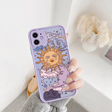 JAMULAR Funny Sun Moon Face Shockproof Phone Case For iPhone 11 Pro 12 7 XS MAX X XR SE20 8 Plus Soft TPU Matte Candy Back Cover 2024 - купить недорого