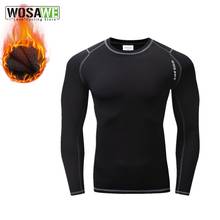 WOSAWE-camisetas térmicas ajustadas de manga larga para hombre y mujer, ropa interior deportiva para montar, para culturismo y Fitness 2024 - compra barato