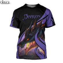 Hx-nova camiseta com estampa 3d de dragão, tatuagem e calço, unissex, moderna, casual, pulôver selvagem, dropshipping 2024 - compre barato