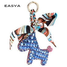 EASYA 2022 Модный женский брелок для ключей, красивый кошелек, брелок для ключей с блестящей лошадью, Очаровательная Сумочка, подвеска для автомобиля, аксессуары в подарок 2024 - купить недорого