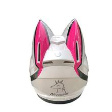Capacete feminino aprovado por personalidade, capacete para motocicleta, forma de gato 2024 - compre barato