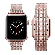Women Diamond strap For Apple Watch Bands 41mm 45mm 38mm 42mm 40mm 44mm Stainless Steel Bracelet for iWatch Series 7 6 5 4 3 2 1 2024 - buy cheap