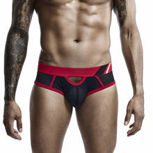 Ropa interior sexy para hombre, calzoncillos de malla de tiro bajo, suspensorio, cuecas 2024 - compra barato