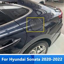 Tampa de decoração para tanque de combustível, de fibra de carbono, para hyundai sonata 2020 2021, acessórios de decoração externa do carro 2024 - compre barato