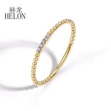 HELON Твердое 14 к желтое золото AU585 SI/H Круглый 100% бриллиантов Обручальное кольцо модное изысканное ювелирное элегантное уникальное Подарочное обручальное кольцо 2024 - купить недорого
