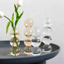 Glass Flower Vase Crystal Bubble Vase Transparent Hydroponic Plants Pots INS Style Flower Arrangement European Tabletop Decor 2024 - buy cheap