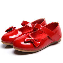 Zapatos de charol para niñas, calzado de rendimiento para estudiantes con lazo, tacones planos, SO08 SO09 2024 - compra barato