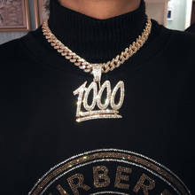 Для мужчин в стиле «хип-хоп» 1000 номер кулон ожерелье 13 мм, поэтому он очень Майами кубинская цепь цепи из нержавеющей стали ожерелья в стиле хип-хоп мужские ювелирные изделия 2024 - купить недорого