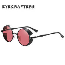EYECRAFTERS 2022 New Mens Womens Polarized Steampunk Sunglasses Retro Punk Vintage Metal Eyewear uv400 Round Vintage  Glasses 2024 - buy cheap