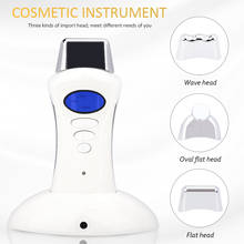 Electric Mini USB Beauty Instrument Micro-current Ion galvanic Handheld Spa Device with 3 Massage Heads LCD Facial Care Tool 2024 - buy cheap