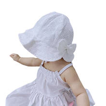 Panama Summer Outdoor Baby Girls Hat Lace Bowknot Big Brim Baby Sun Hat Kids Sun Caps Toddler Sunscreen Cap 2024 - buy cheap