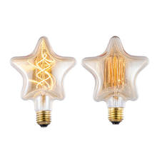 Эдисон лампы E27 220 В 40 Вт пять звезд подвесной светильник в стиле ретро лампа накаливания Эдисона лампа накаливания светильник лампочки с ампулой Винтаж лампа для декора стен 2024 - купить недорого