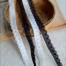 5 Meters Elastic Lace Trim Black White Stretch Lace Ribbon Diy Socks Dress Hometexile Wrap Webbing Tape 1cm 2024 - buy cheap