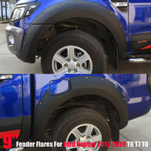 2012-2021 Mudguards Fender Flares Wheel Arch For Ford Ranger 2021 MK1 MK2 MK3 T6 Wildtrak Double Cabin 9" Pocket Riveted Nut 2024 - buy cheap