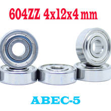ABEC-5 de rodamiento 604ZZ, 10 unidades, 4x12x4 MM, Miniatura, 604Z, 604, calidad EMQ 2024 - compra barato