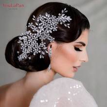 Topqueen HP253-S luxo cristal casamento jóias de cabelo acessórios para o cabelo nupcial videira tiara feminino strass nupcial bandana 2024 - compre barato