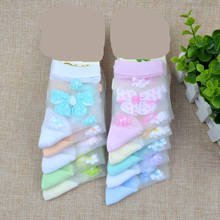 Meias de seda cristal borboleta, meias adoráveis de verão para meninas crianças bebês meninas de malha floral com renda elástica e flores, 2024 - compre barato