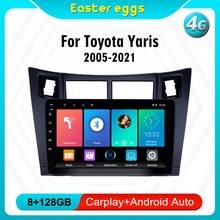 For Toyota Yaris 2005-2012 4G Carplay 2Din 9inch Android CarRadio Multimedia Video Player Navigation GPS head unit With Frame BT 2024 - buy cheap