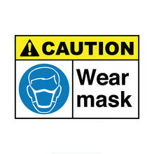 LYKX Wear Mask Caution Signs Car Sticker Automobiles Motorcycles Exterior Accessories Vinyl Decals for Bmw Audi Ford Lexus 2024 - buy cheap