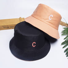 Embroidery Two Sided Bucket Hat Men Letter Gesture Strawberry Women Summer Fishing Large Wide Brim Beach Panama Cap 2024 - buy cheap