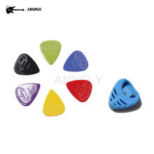 6 uds guitarra Alice AP-G eléctrica acústica púa (espesor surtidos) de plástico + soporte de púas de guitarra caso 2024 - compra barato