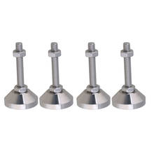 4pcs 304 Stainless Steel Adjustable Feet Thread Dia M8x50mm Fixed Machine Furniture Feet Pad for Cabinet Metal Legs 2024 - buy cheap