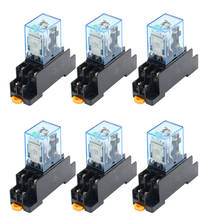 10Pcs Relay LY2  DC12V DC24V AC110V AC220V Small relay 10A 8 Pins Coil DPDT With Socket Base 8pin 10A 2024 - buy cheap