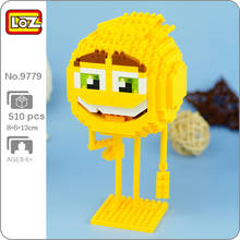 LOZ 9779 Cartoon Yellow Smile Ball Monster Akimbo Pet Doll Model DIY Mini Diamond Blocks Bricks Building Toy for Children no Box 2024 - buy cheap