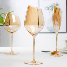 Copa de vino de galvanoplastia, 3 tipos de especificaciones, 400-600ml, Copa de Oro, copas de vino de cristal 2024 - compra barato