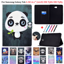 For Samsung Galaxy Tab A6 A 6 2016 10.1 T585 T580 Wallet Flip Stand Case SM-T580 Tablet Cover For Samsung Tab A 6 10 1 Coque Pen 2024 - buy cheap