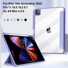 С карандашом держатель чехол для iPad AIR 3 4 Pro 10,5 2019 7th 10,2 8th 2020 чехол для iPad 6th 2018 9,7 Обложка для iPad Mini iPad 5 принципиально Капа