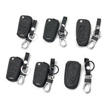 Leather Remote Key Case Shell Keychain For Chevrolet Cruze Captiva Matiz TRAX Aveo Sonic Lova Sail EQUINOX Impala Suburban Activ 2024 - buy cheap