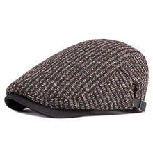Autumn Winter Beret Buckle Hats For Men Retro Newsboy Hat Men Women Ivy Woolen Knitted Hat Cabbie Flat Caps Casquette 2024 - buy cheap