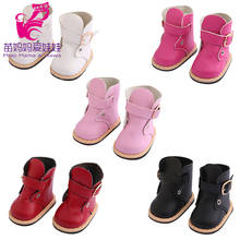 Sapatos de boneca para boneca de couro, botas para boneca amrican de 18 polegadas, acessórios de brinquedo 2024 - compre barato