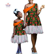 Летние африканские платья Дашики для женщин и детей, африканская одежда, длиной до колен, африканские платья для девочек, платье Базен, WYq120, 2020 2024 - купить недорого