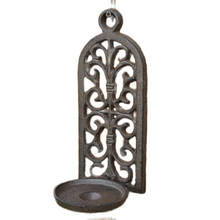 Pastoral castiçais de parede de ferro fundido metal retro-nostalgia decoração pátio casa farol bougeoir pingente fc228 2024 - compre barato