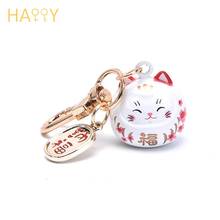 Llaveros de gato de la suerte japonés, decoración de bolso de coche, campana de sonido de agua, colgante, accesorios de regalo 2024 - compra barato